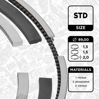 Píst motoru Sada pístních kroužků ET ENGINETEAM R1013200