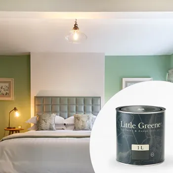 Barva na vlasy Little Greene Barva na strop - Matná neomyvatelná - 1L - Absolute Matt Emulsion Vyberte odstín:: Pearl Colour Dark (169)