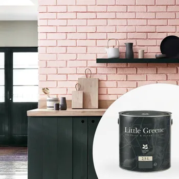 barva na zeď Little Greene Barva na cihly na zeď - Matná vysoce omyvatelná a odolná - 2,5L - Intelligent Eggshell Vyberte odstín:: Dash of Soot (244)