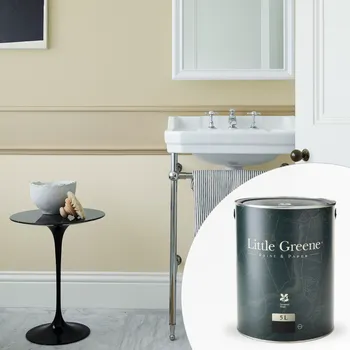 barva na zeď Little Greene Barva do koupelny na zeď - Matná omyvatelná - 5L - Intelligent Matt Emulsion Vyberte odstín:: Whitening (41)