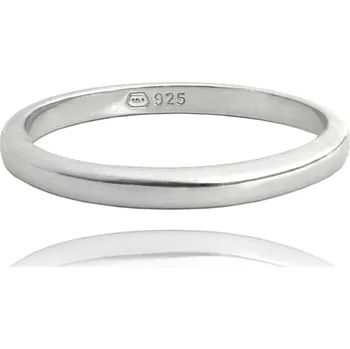 Prsten MINET Minimalistický snubní stříbrný prsten