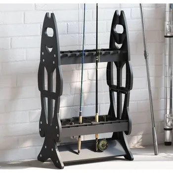 Rybářský prut Stojan na rybářské pruty na 16 prutů černý