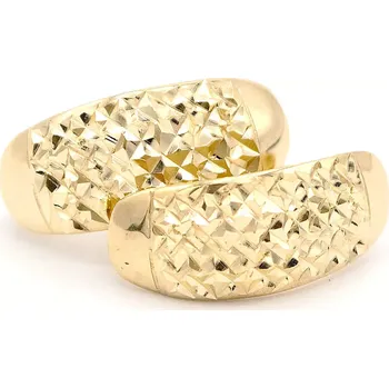 Náušnice Zlaté náušnice s mřížkovaným gravírováním 3,03g