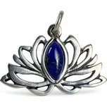 Drakkaria LOTOSOVÝ KVĚT, stříbrný přívěsek, Ag 925 Lapis Lazuli