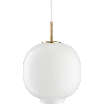 Závěsné svítidlo koule BONI bílá 25 cm skleněné do obýváku kuchyně nebo nad stůl