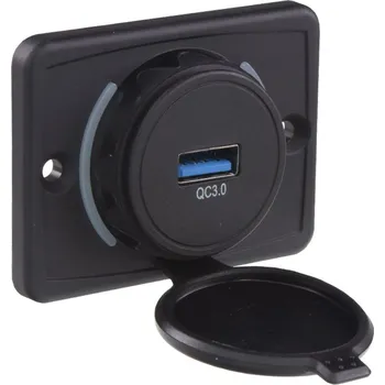 Elektrická zásuvka 1x USB QC3.0 zásuvka 12/24V, montáž na povrch