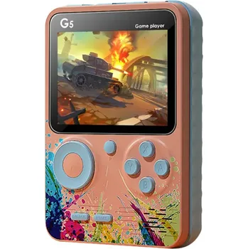 Herní konzole G5 retro herní konzole, 500 her + ovladač pro Multiplayer - Růžová, nová