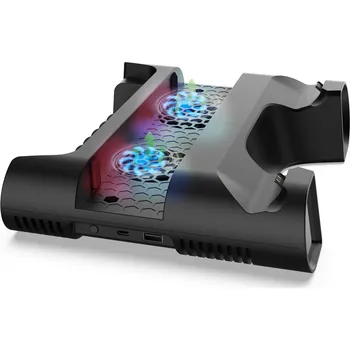 Herní konzole DOBE TP4-0406B Multifunkční Chladící Stanice pro PS4/Slim/Pro, nová