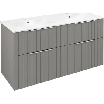 Koupelnový nábytek Sapho Cirasa Umyvadlová skříňka s dvojumyvadlem 121x66x46cm, agila strip, CR121-4343S-21