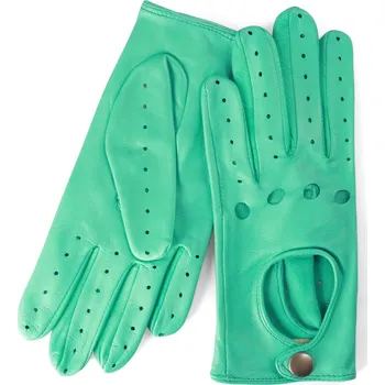 Rukavice Dámské elegantní kožené rukavice na řízení i do města Barva: Tyrkysová, Velikost: 8,5