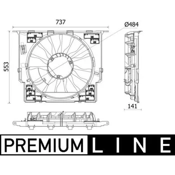 Chladič motoru Větrák, chlazení motoru MAHLE CFF 534 000P