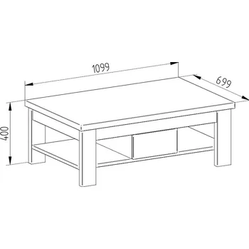 Konferenční stolek Konferenční stolek Grande, dub artisan/dub ribbeck