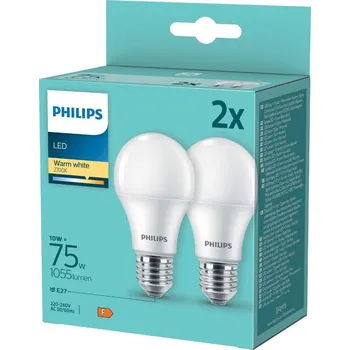 Žárovka Philips LED 75W A60 E27 2700K 2pack