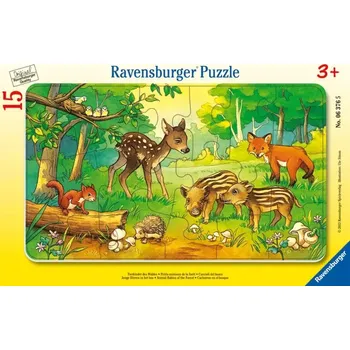 Puzzle Ravensburger Mláďata v lese 15 dílků