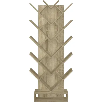 Obývací stěna Regál, hnědošedá dub, VEVEY