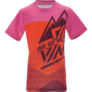 cyklistický dres Dětský dres Silvini CD2283 Denni orange-fuchsia / 134-140