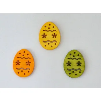 Velikonoční dekorace Dřevěné dekorace - Vajíčko 4 cm oranžové