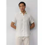 s.Oliver pánská lněná košile krátký rukáv bílá Velikost: XL