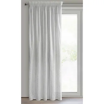 Dekorační vzorovaná záclona s řasící páskou HEDA bílá/zlatá 140x270 cm (cena za 1 kus) MyBestHome