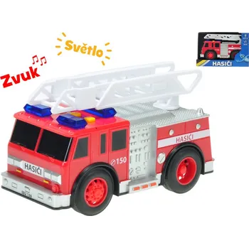 autíčko Auto HASIČI CZ na setrvačník, na baterie, se světlem a zvukem - 18cm