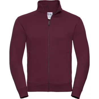 Pánská mikina Men's Zip Up Sweatshirt - Authentic R267M 80% Plain Ring-Spun Cotton 20% Polyester (Three-Layer Fabric) 280g RUSSELL tmavě červená 2681254