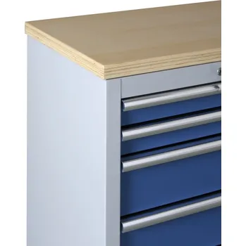 Dílenský regál Pracovní stolní deska EXPERT (2x skříňka), dřevěná, 1361 x 463 x 36 mm