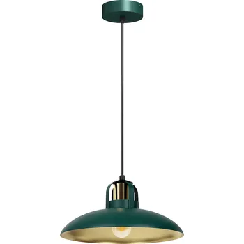 Závěsné svítidlo Felix, 1x zlaté/zelené kovové stínítko, gr/g
