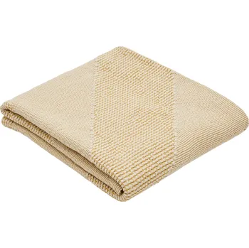 deka Žlutý bavlněný pléd Kave Home Seti 170 x 130 cm