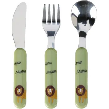 Příbor EH Excellent Houseware Dětská sada příborů s plastovou rukojetí, 3 kusy, lev
