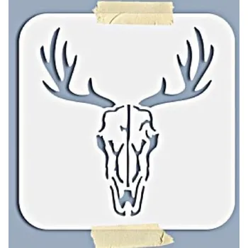 Plastová šablona, KOVBOJSKÝ MOTIV - LEBKA, 15x15cm, 1 kus