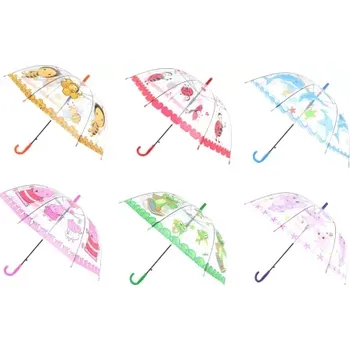 Deštník Deštník zvířátka průhledný vystřelovací