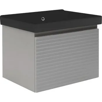 Koupelnový nábytek Naturel Koupelnová skříňka s umyvadlem Naturel Savona 58x43x45 cm šedá mat SAVONA60GMU1B SAVONA60GMU1B