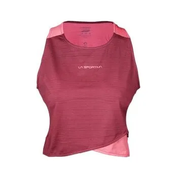Dámské tričko La Sportiva SUNFIRE TANK Women Redwood/Rosebay červená L