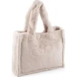 Kožešinová taška / kabelka 44x35 cm - béžová světlá