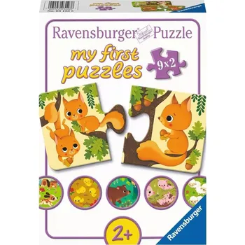 Puzzle RAVENSBURGER Moje první puzzle – zvířátka a mláďátka, 9×2 dílků