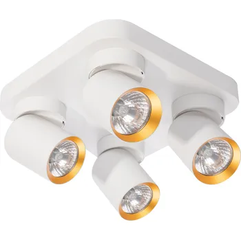 Bodové svítidlo Bodové svítidlo Andy Square, 4x bílé/zlaté kovové stínítko, w