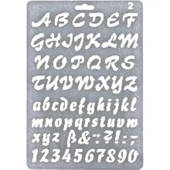 Plastová šablona, ABECEDA 1, 26 x 17,4 cm, 1 kus