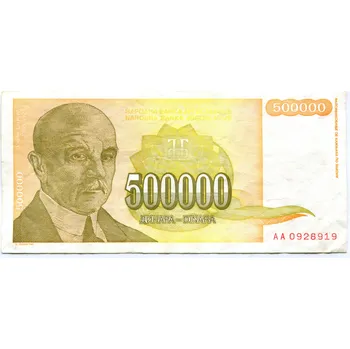 JUGOSLÁVIE. 500.000 dinara 1994. Pi. 531.