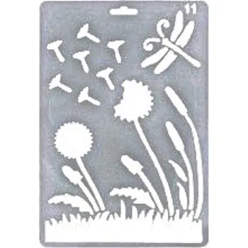 Plastová šablona, PAMPELIŠKY S VÁŽKOU, 26 x 17,4 cm, 1 kus