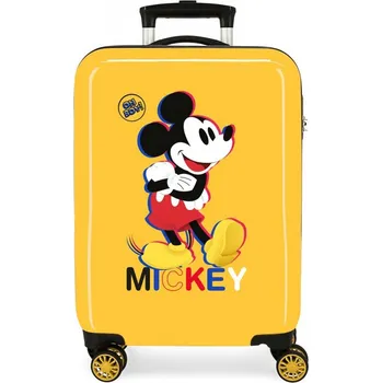 JOUMMA BAGS Luxusní dětský ABS cestovní kufr MICKEY MOUSE Ochre, 55x38x20cm, 34L, 2921722