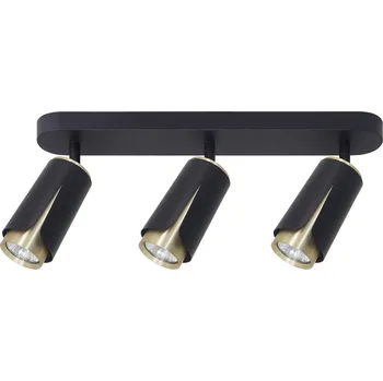 Bodové svítidlo Bodové svítidlo Flower, 3x černé/zlaté kovové stínítko, b