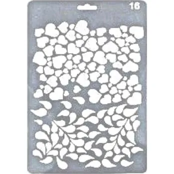 Plastová šablona, MIX ROZTOMILÝCH ZNAKŮ, 26 x 17,4 cm, 1 kus