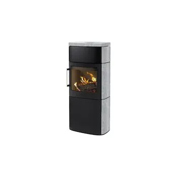 Krbová kamna Hwam 4660 SmartControl černá a pískovec Tobacco