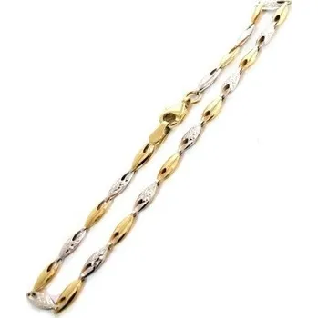 Náramek Luxusní zlatý náramek z kombinovaného zlata 1,70g 17cm Zlato 14k(585/1000)
