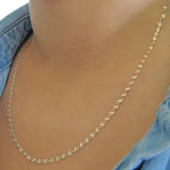 Řetízek Zlatý řetízek trojbarevný 2,5mm 2,70g 45cm Zlato 14k(585/1000)