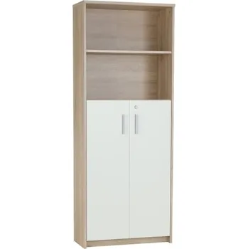 Obývací stěna Regál se skříňkou, dub sonoma / bílá, JOHAN 2 NEW 10