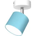 Bodové svítidlo Dixie, 1x modré kovové stínítko, w/ch