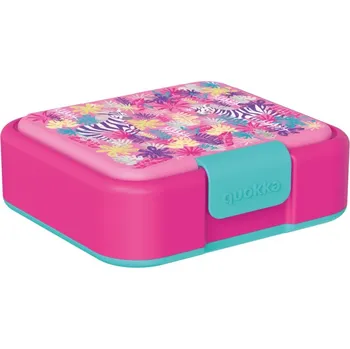 Dětské zboží Quokka Twist, Dělený plastový box na jídlo Zebras, 40259