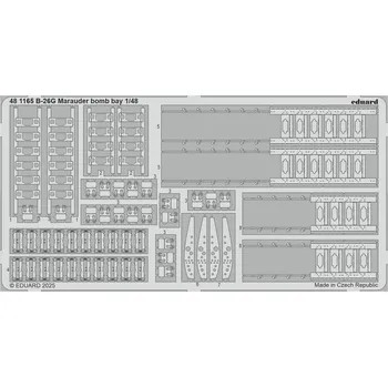 Plastikový model Eduard 1/48 B-26G Marauder bomb bay (ICM)