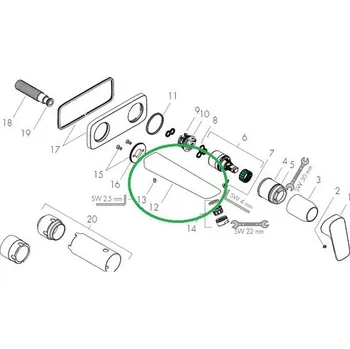 Hansgrohe Logis Výtokové rameno pro baterii, černá mat 92240670